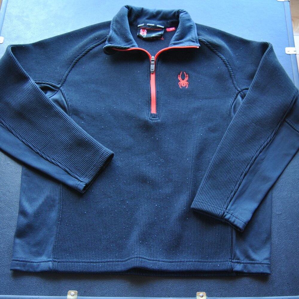 Spyder Outbound Half-zip Sweatshirt Black and Red Medium